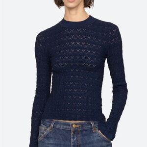 Sea New York Navy Long Sleeve Knit Top